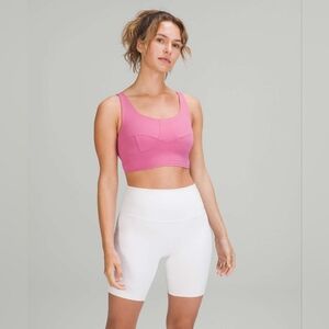 Lululemon Nulu Front-Darting Yoga Bra *Light Support B/C Cup Pink Blossom Size 8